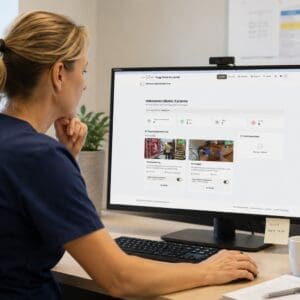 Trygg-Grunn VR | Kursportal | Leder skjekker kursprogresjon blandt ansatte på sin pc